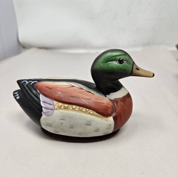 Family Of Ducks Dad, Mom & Baby 2 Larger Ones Resin Small Ceramic? Vtg Hand Made - Picture 3 of 13